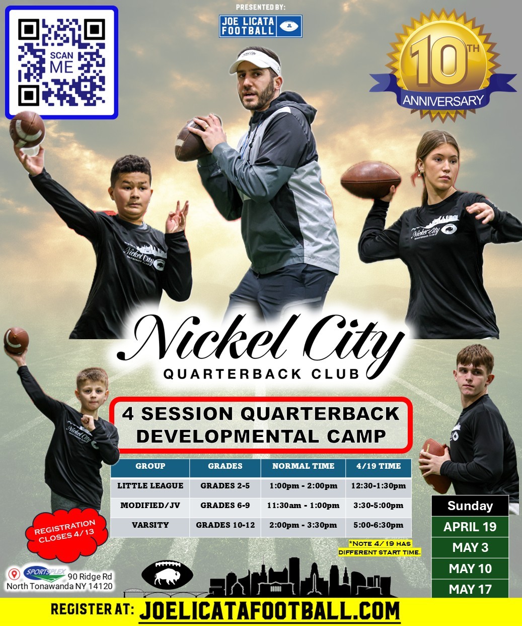 APRIL.MAY CAMP DATES